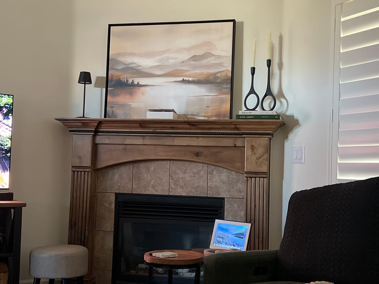 Customer photo review of Abstract Mountain Canvas Art #MO028