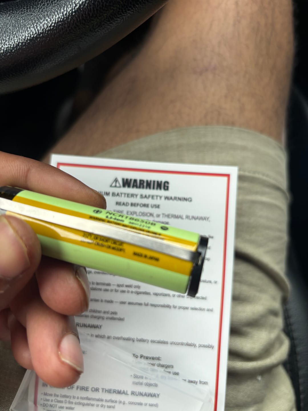 Customer photo review of Panasonic NCR18650B 3350mAh 4.87A Battery - Protected Button Top