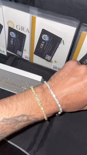 Customer photo review of Sterling Silver 925 2MM 3MM 4MM 5MM 6.5MM Moissanite Tennis Bracelet with GRA Certificate