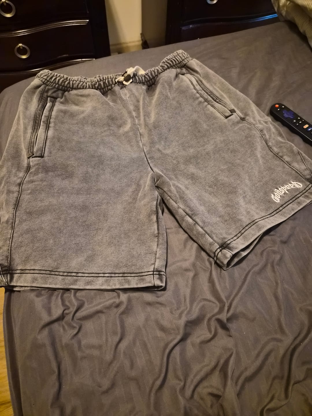 Customer photo review of Godspeed Vital Terry Shorts Grey Wash