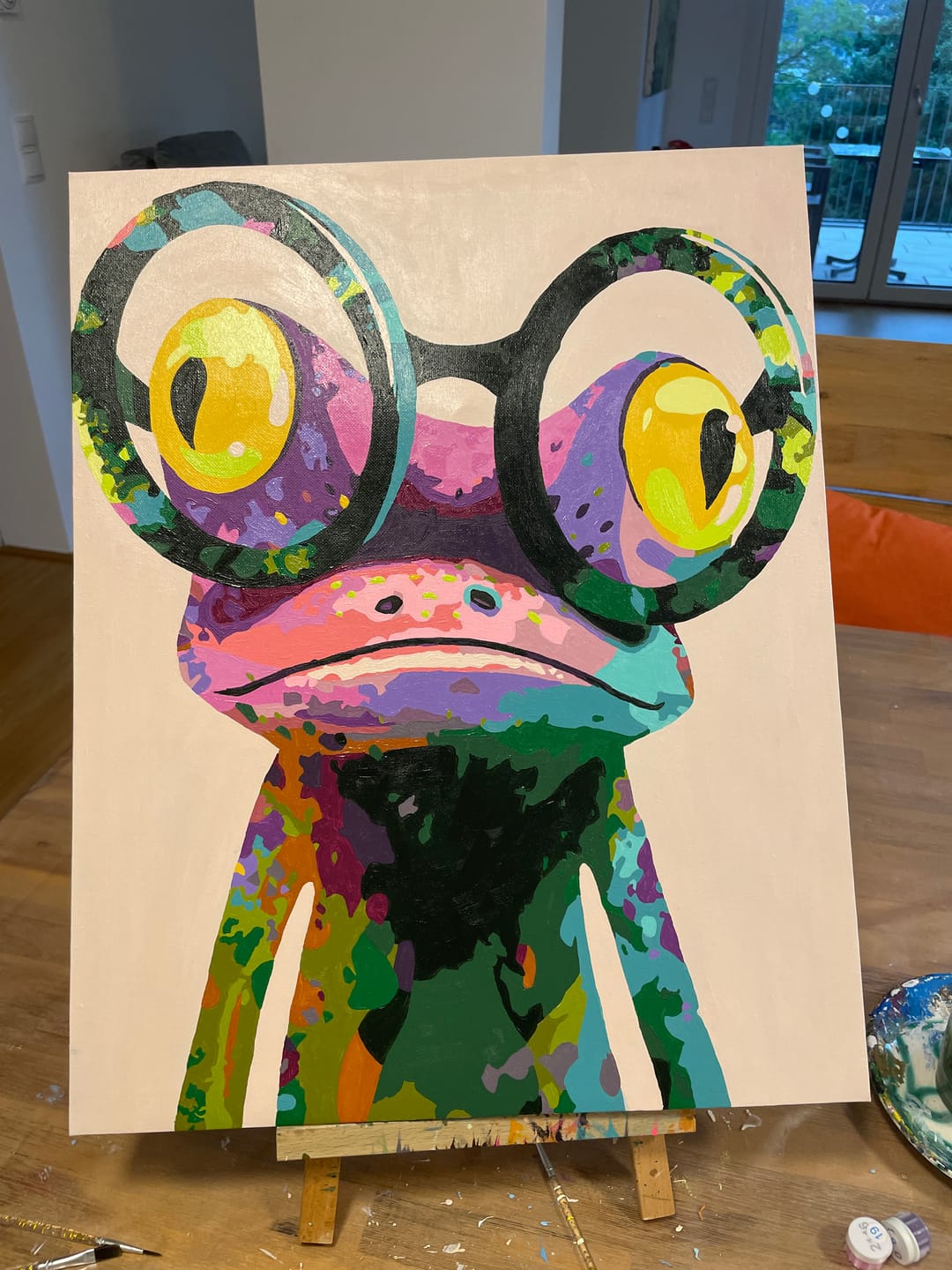 Customer photo review of Malen nach Zahlen - Fröhlicher Frosch
