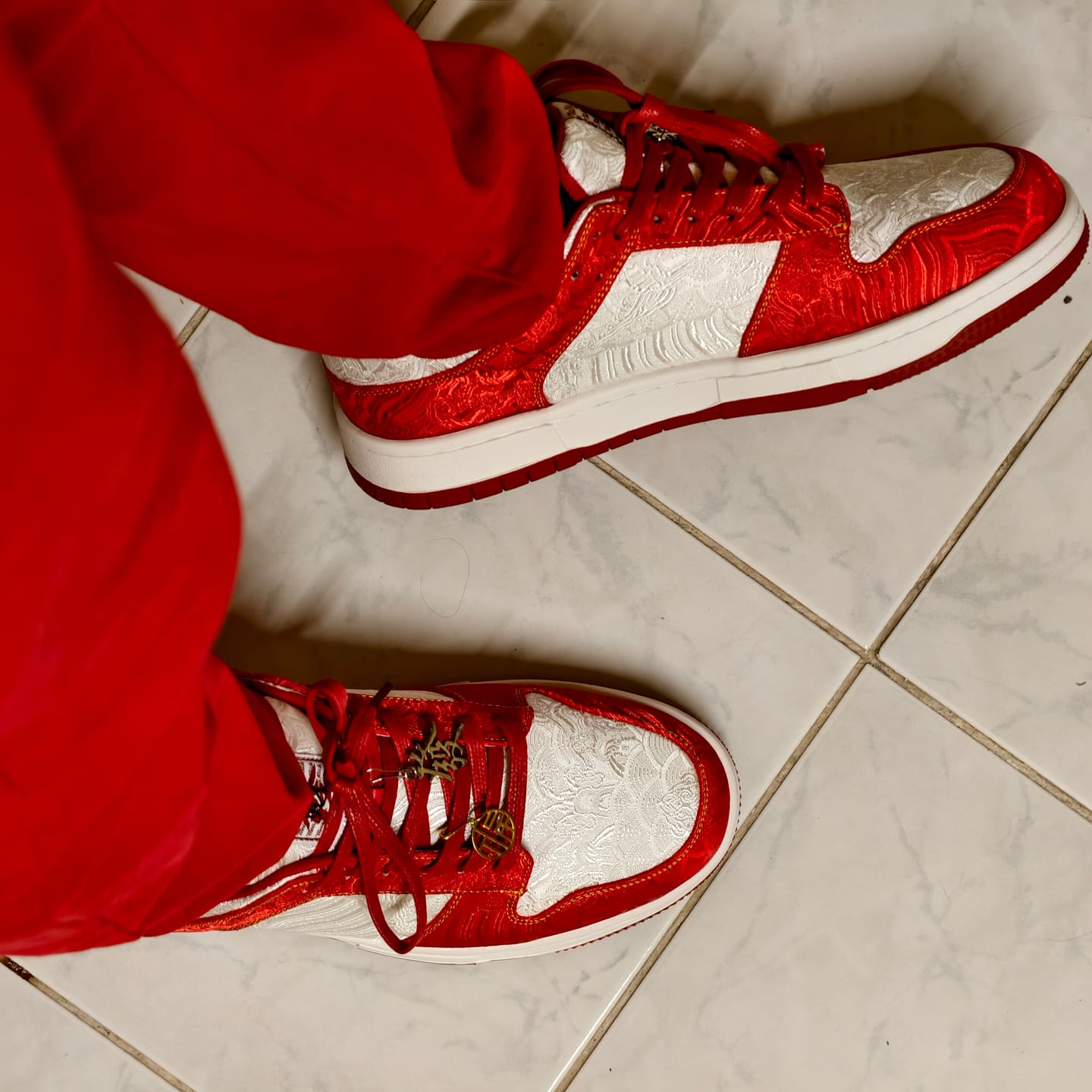 Customer photo review of The Red Seal, Silk Sneakers