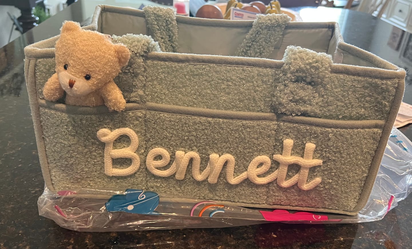 Customer photo review of K&C - Personalized Baby Storage Basket
