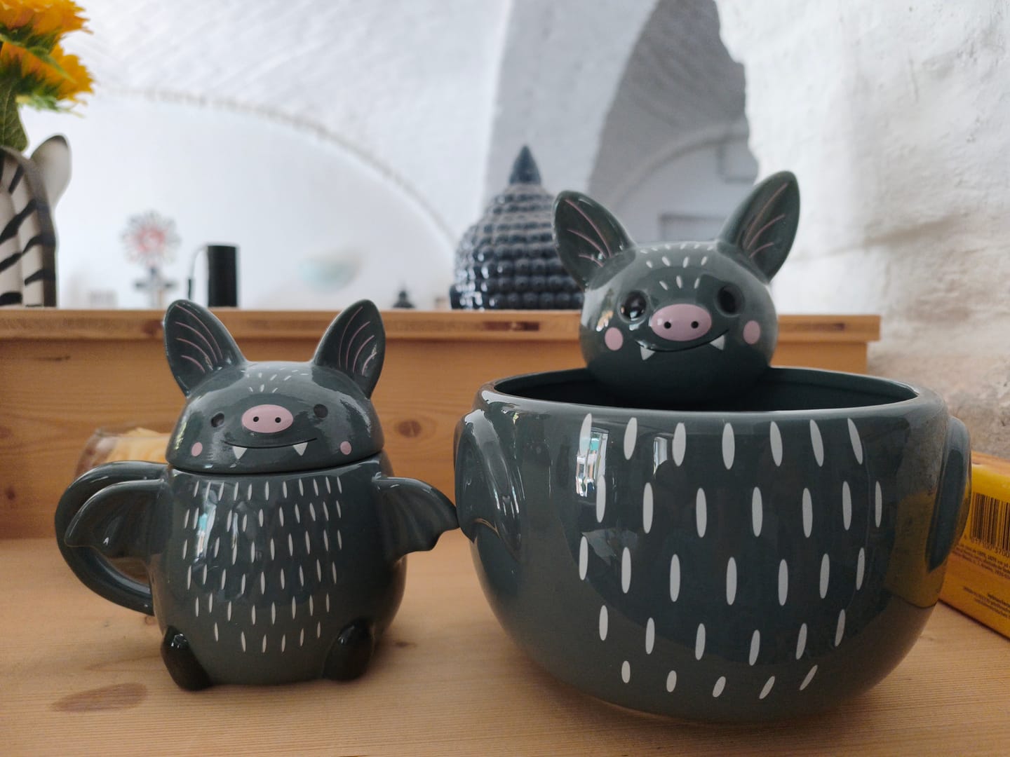 Customer photo review of Fledermaus Schale – Große Keramik-Servierschale für Snacks & Süßes