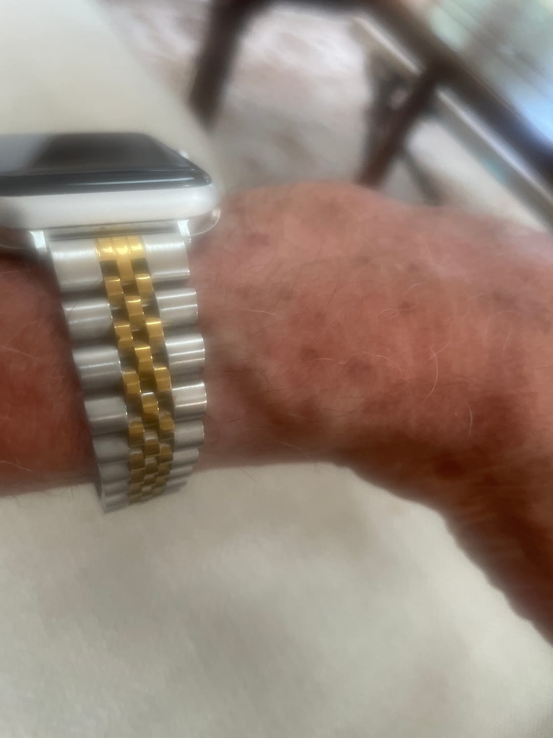 Customer photo review of Classic Duo Luxury Apple Watch Strap