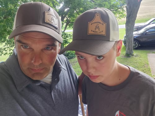Customer photo review of Premium Custom Leather Patch Hats (Wholesale)