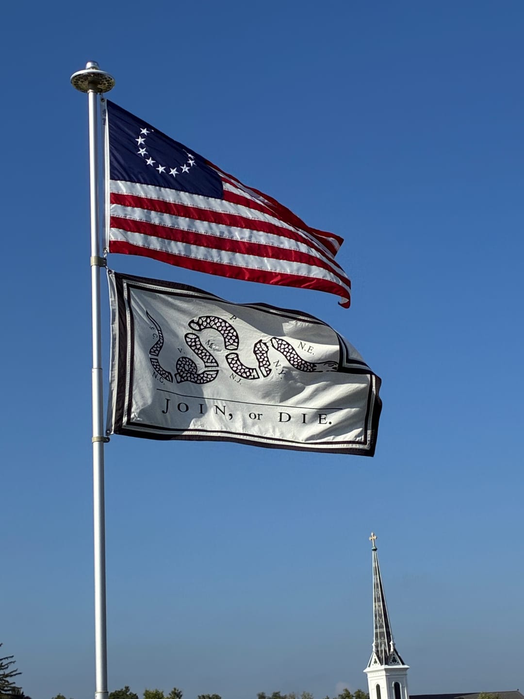 Customer photo review of Betsy Ross Flag - Fully Sewn and Embroidered