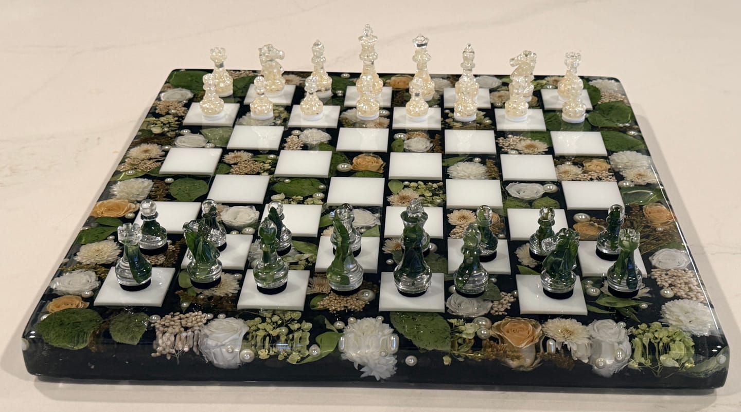 Customer photo review of 18x18x1.5" Full Size Deep Chess Board Silicone Mold With 1.75" Squares