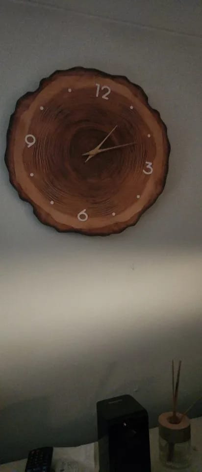 Customer photo review of Wooden Ring Veneer Wall Clock
