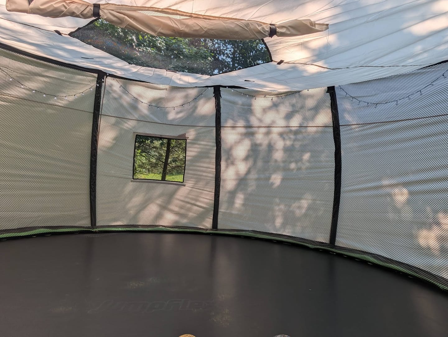 Customer photo review of Trampoline Customizable Tent for 15FT Trampoline