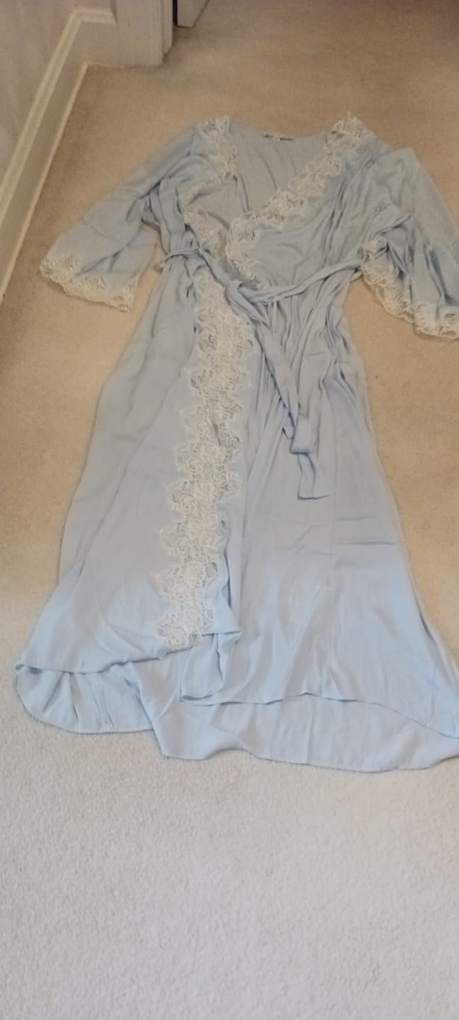 Customer photo review of Santorini Satin Wrap Robe