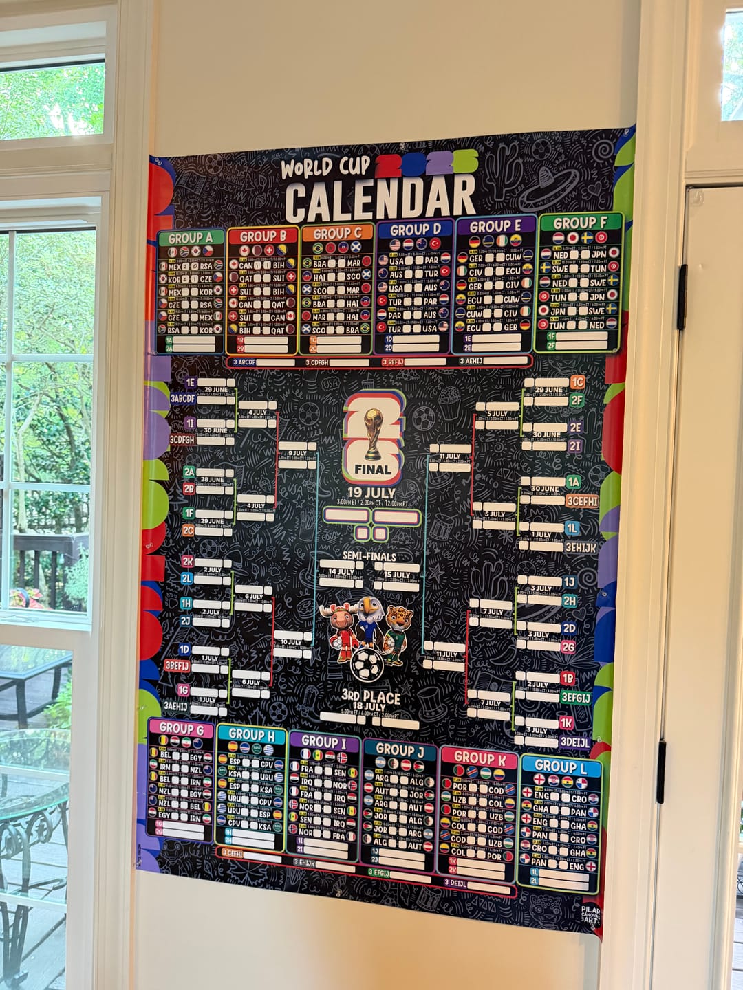 Customer photo review of World Cup 2026 Wall Calendar Poster