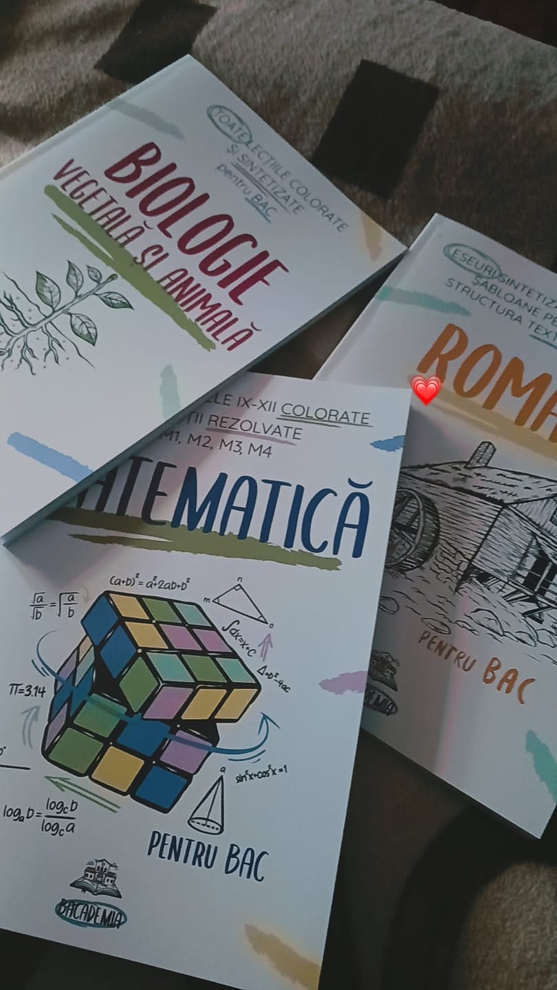 Customer photo review of Pachet Bacalaureat (Română + Matematică + Biologie Vegetală și Animală clasele IX-X) Bacademia