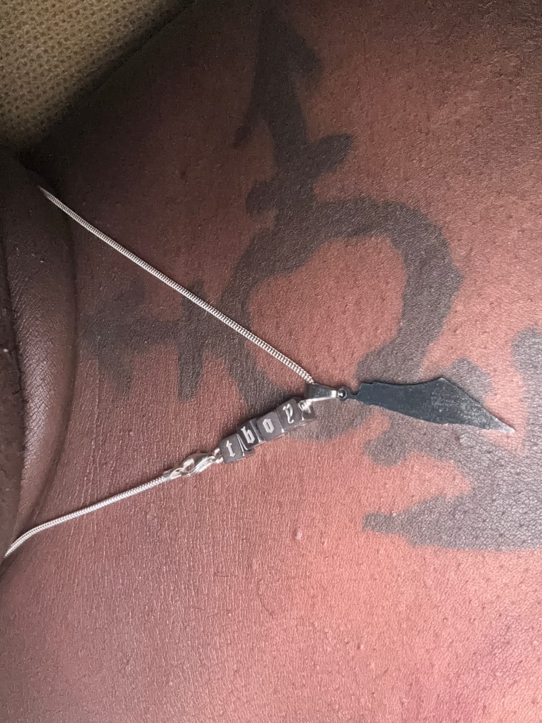 Customer photo review of 1.3MM STERLING SILVER REAL SNAKE CHAIN