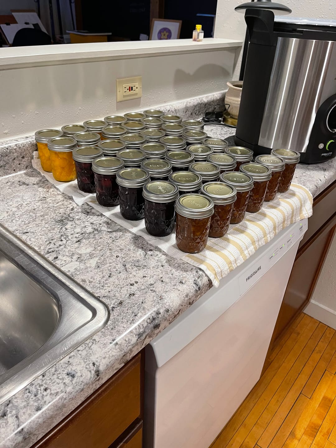 Customer photo review of Bulk Wide Mouth Canning Lids – 156 Pack