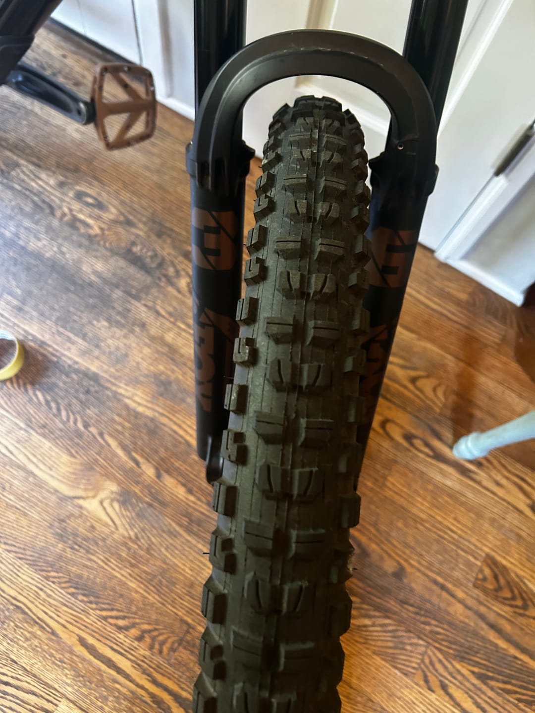 Customer photo review of Metallic Fox 36 Factory Fork Decal