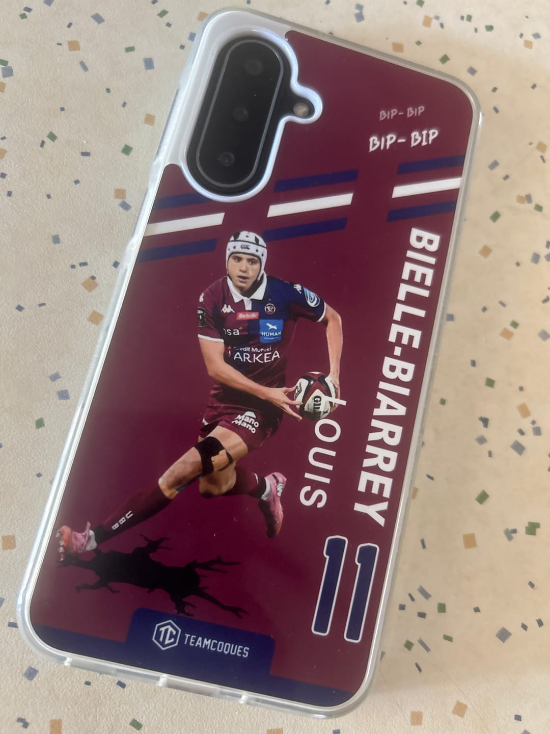 Customer photo review of Coque joueur LOUIS BIELLE-BIARREY LBB UBB BORDEAUX BEGLES - TEAMCOQUES