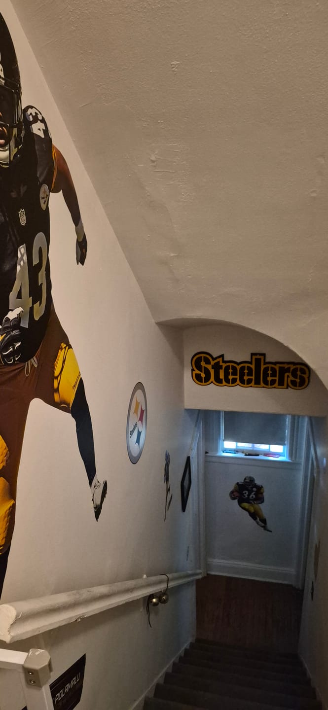 Customer photo review of Pittsburgh Steelers Iconic "Steelers" 3D Vintage Metal Wall Art