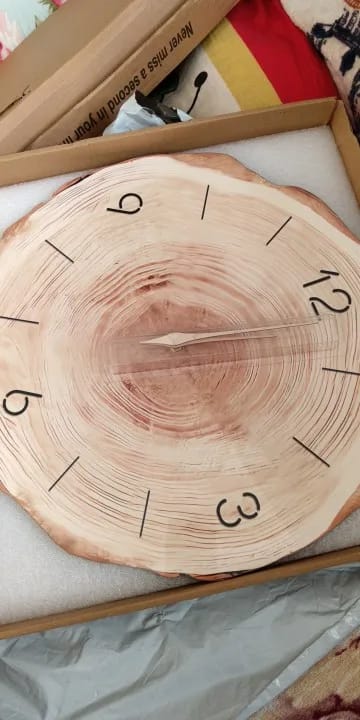 Customer photo review of Wooden Ring Veneer Wall Clock
