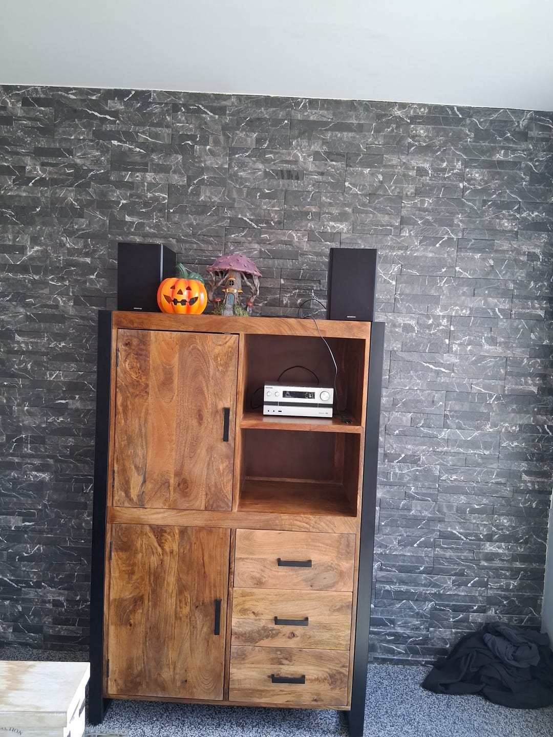 Customer photo review of Dressoir industrieel Mangohout Luna 94cm