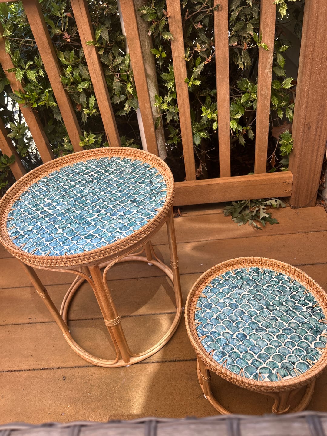 Customer photo review of Sirena Rattan Table Set