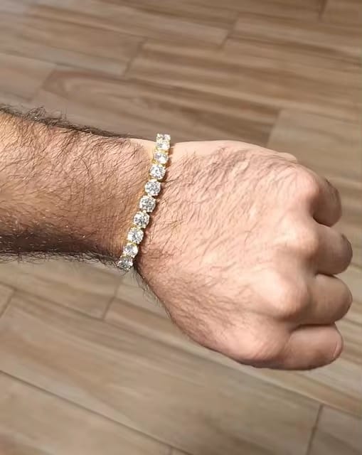 Customer photo review of Sterling Silver 925 2MM 3MM 4MM 5MM 6.5MM Moissanite Tennis Bracelet with GRA Certificate