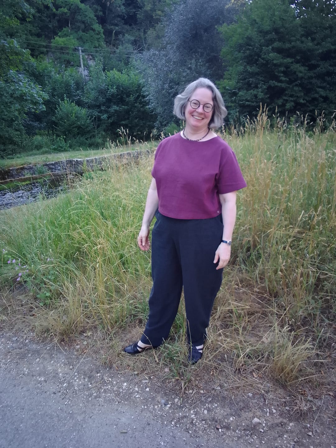 Customer photo review of Holly | Hose mit Bindeband & schmalem Bein | Leinen schwarz