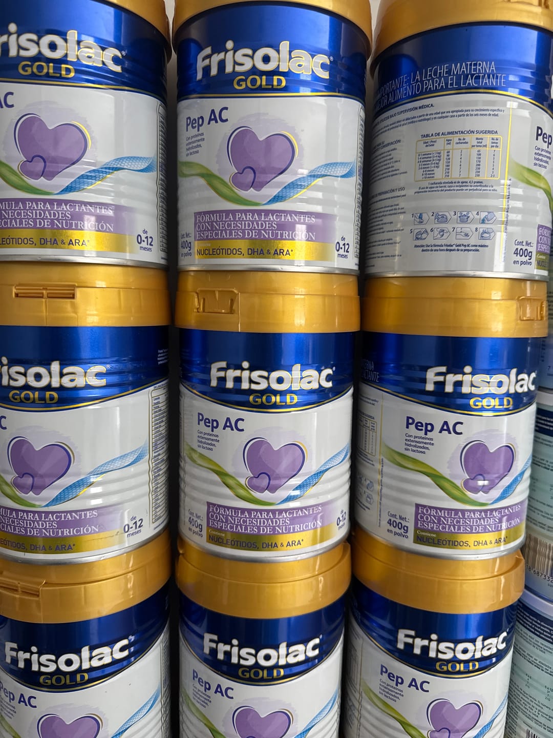 Customer photo review of Frisolac Gold Pep A C (0 A 12 Meses) Pack Con 800 Gr