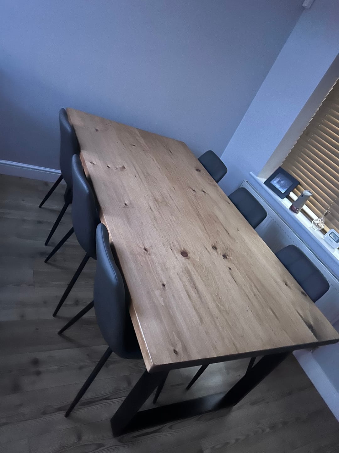 Customer photo review of Industrial Dining Table with Square Frame Leg