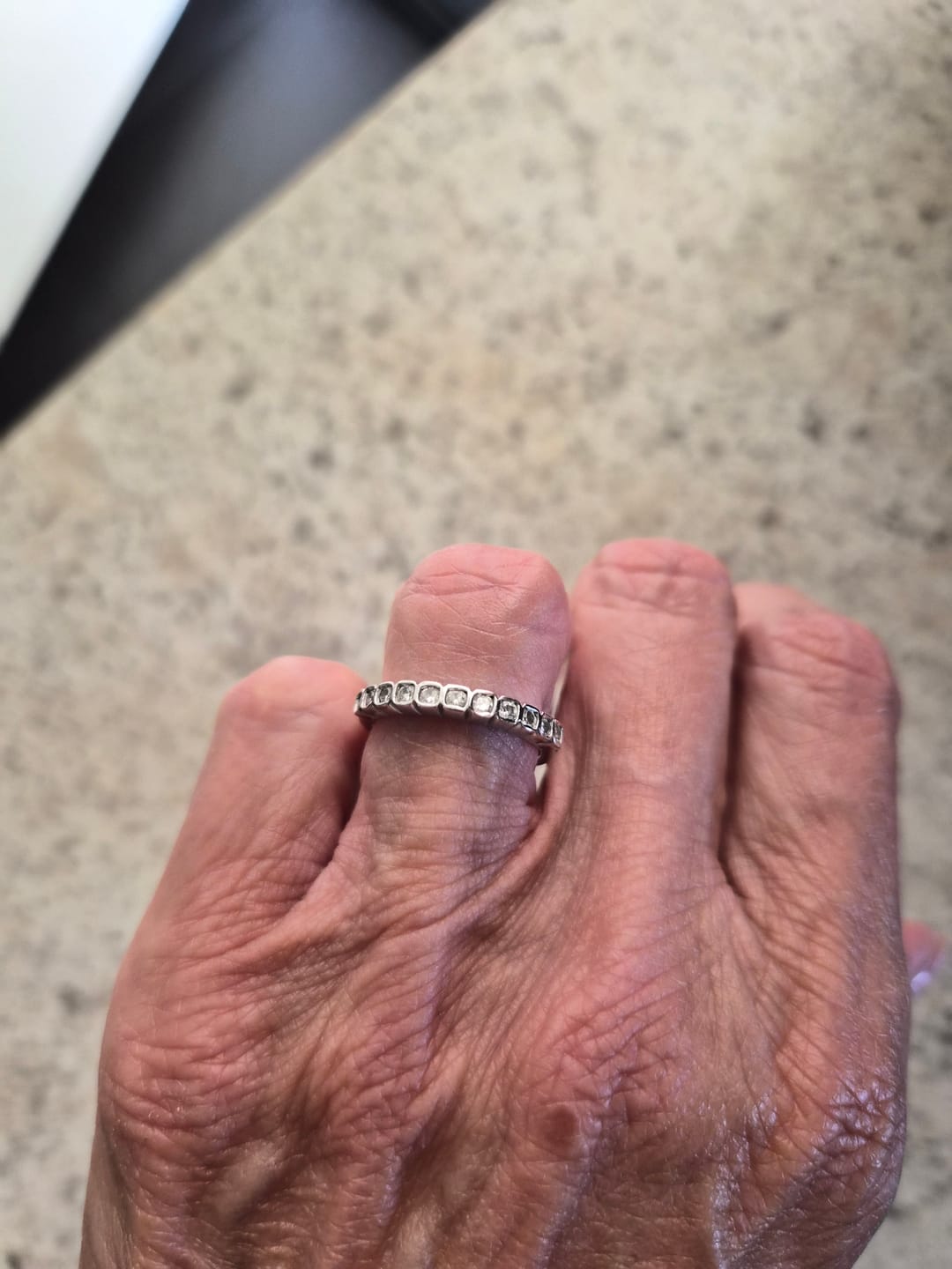 Customer photo review of Versa Half Eternity Lab Grown Diamond Band Ring