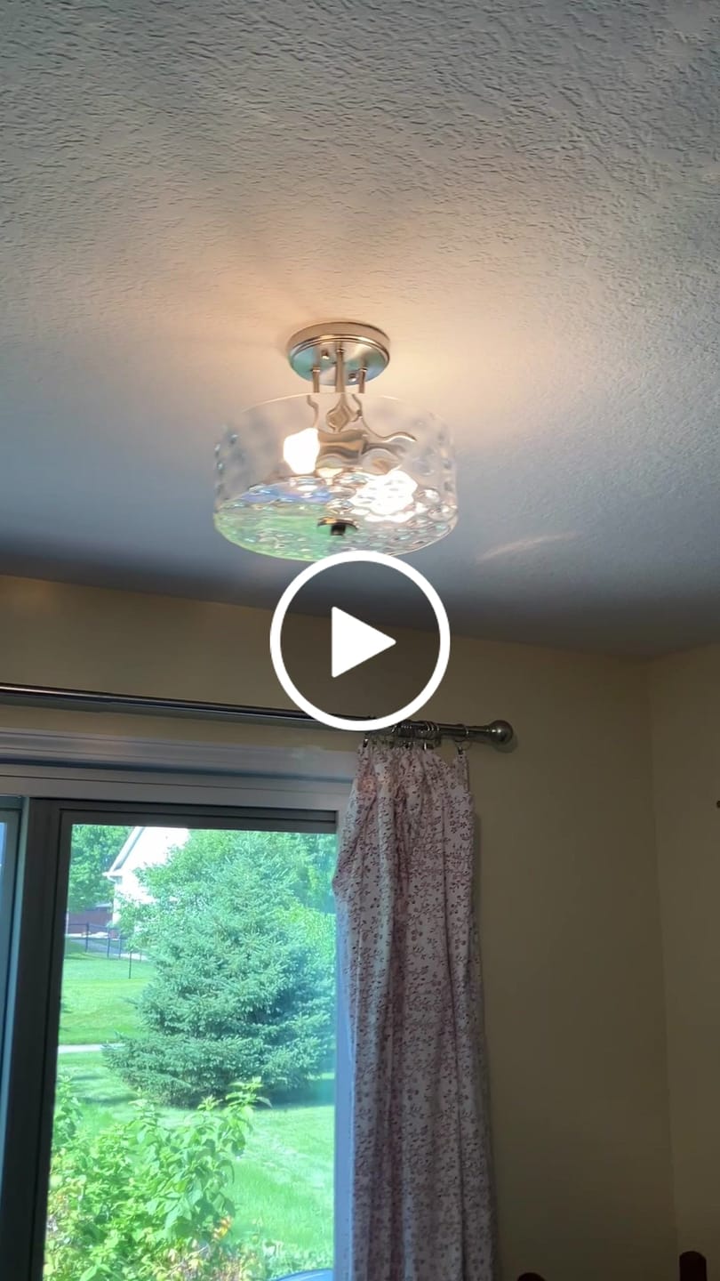 Customer video review of Nickel Hammered Glass Semi Flush
