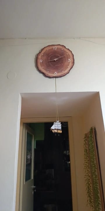 Customer photo review of Wooden Ring Veneer Wall Clock