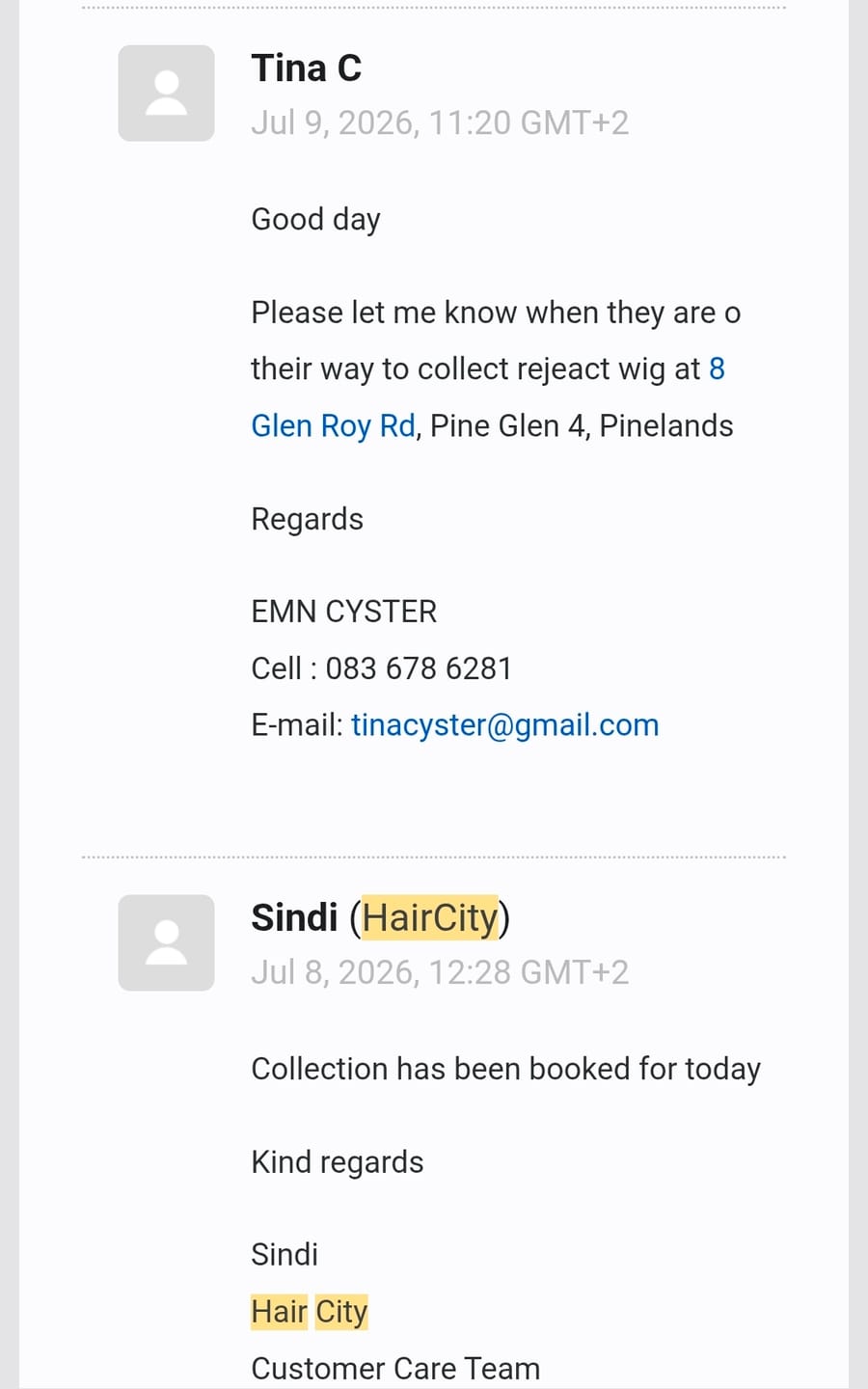 Customer photo review of Brazilian Fringe 16"
