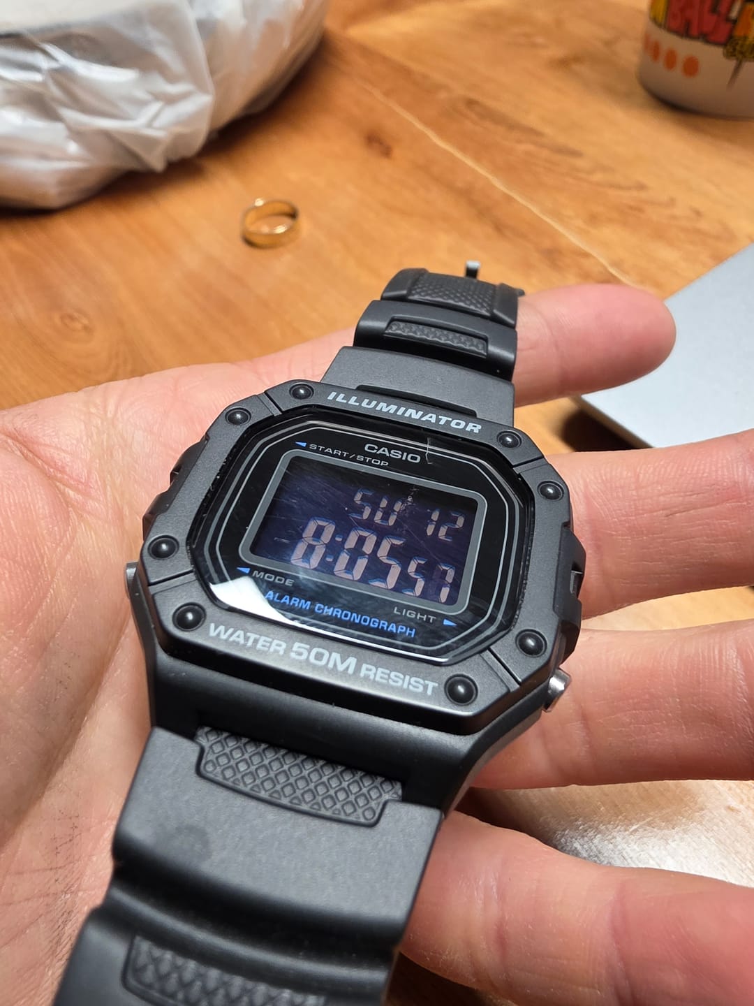 Customer photo review of Reloj Casio Vintage W-218H-1BVDF Pantalla Negativa