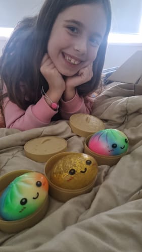 Customer photo review of Mystery Viral Dumpling Squishy 3 Pack