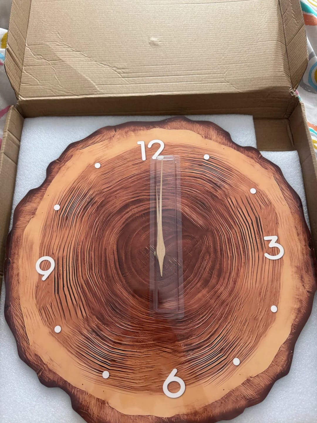 Customer photo review of Wooden Ring Veneer Wall Clock