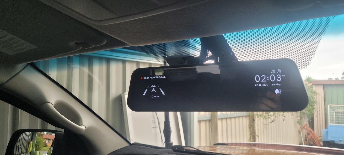 Customer photo review of WOLFBOX G900 TriPro Bumper Version 3 Channel Rear View Mirror RHD