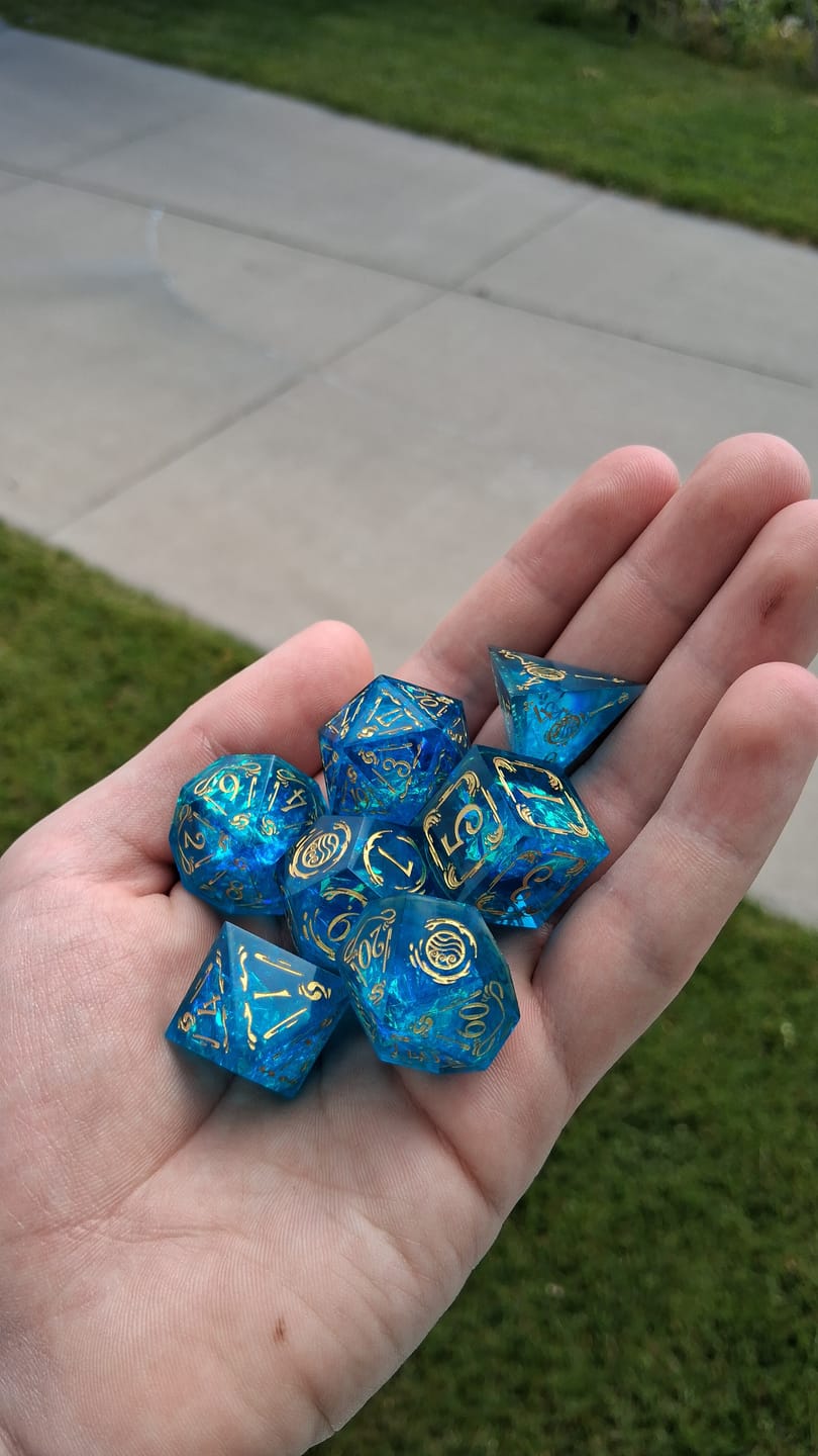 Customer photo review of Water/Fire/Air/Earth Dice Set Collection