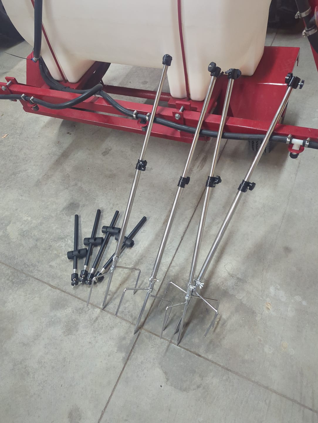 Customer photo review of Adjustable Steel Double Tripod Mounting Post for Trail Cameras & Solar Panels - 19"-33"