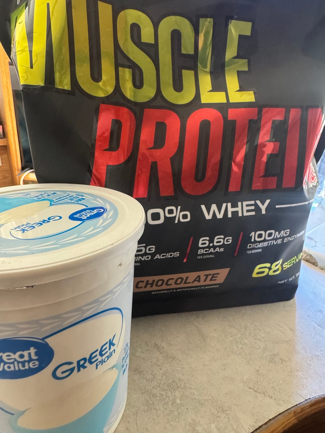 Customer photo review of 100% Whey Protein Powder