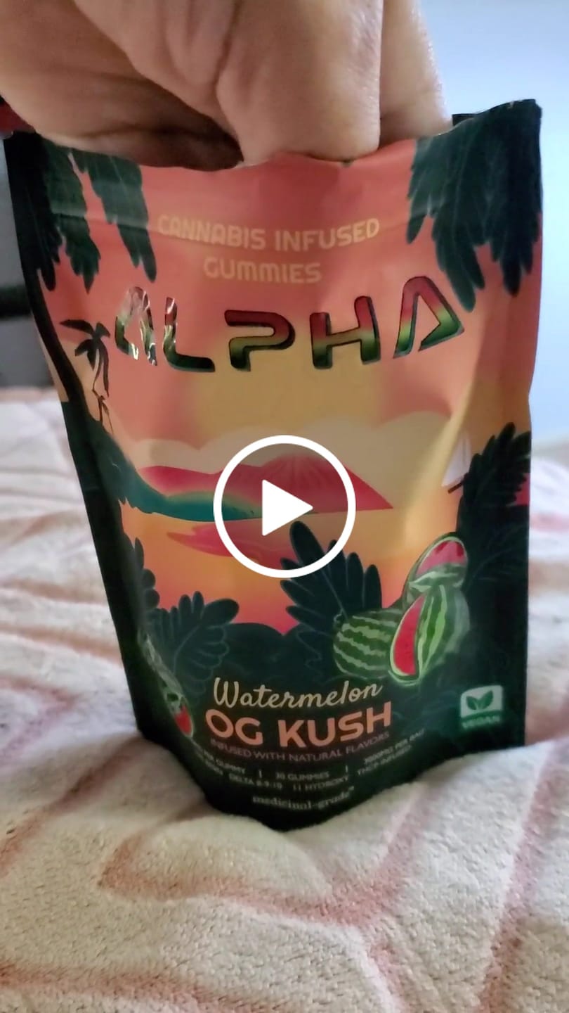 Customer video review of THC Gummies Watermelon 30 Pack 3600mg