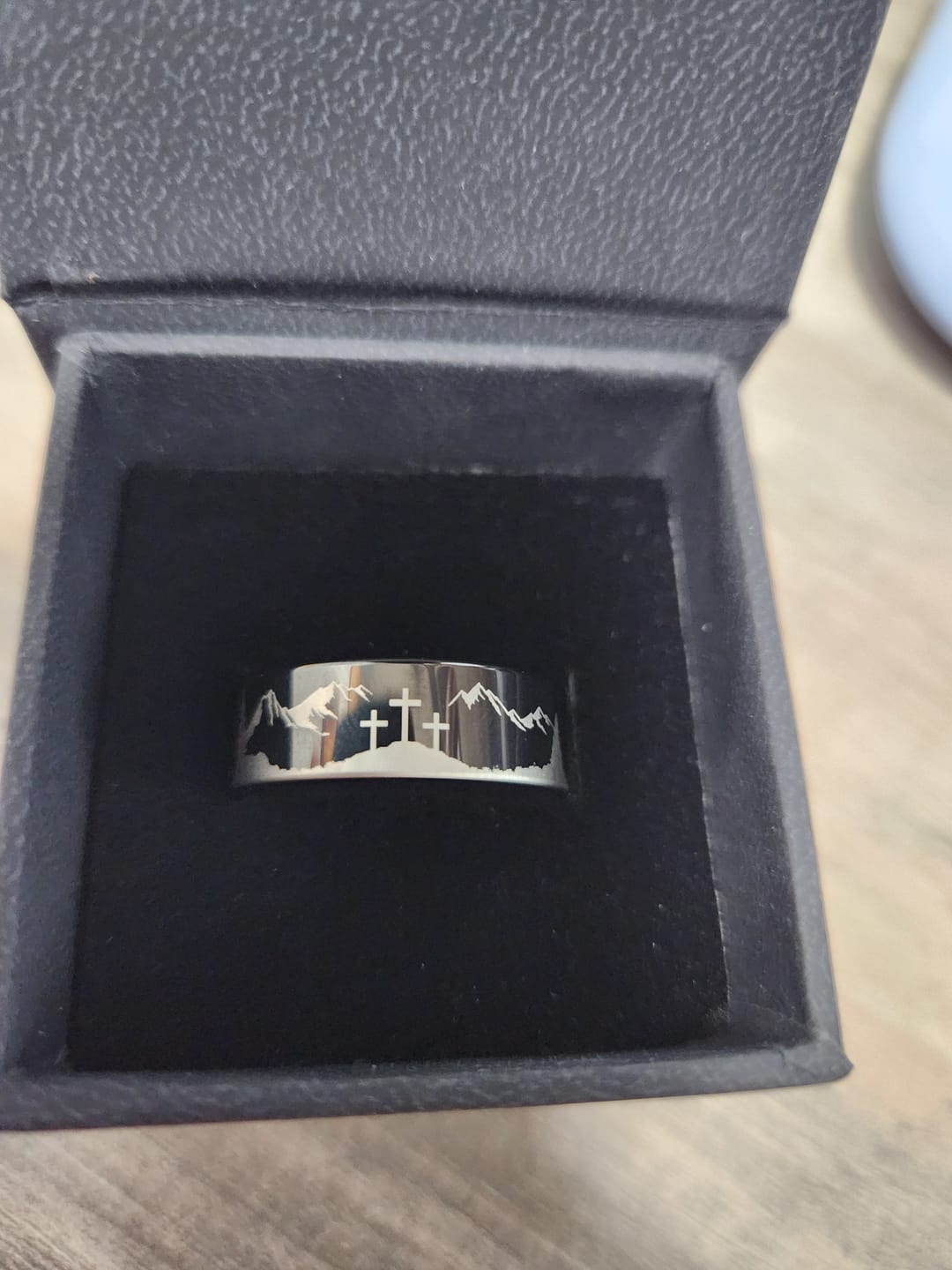 Customer photo review of Crosses on Mountain Scenery Ring