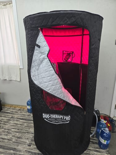 Customer photo review of Sauna Duo-Therapy Pro® — 2-in-1: Infrared Heat Mode or Steam Mode