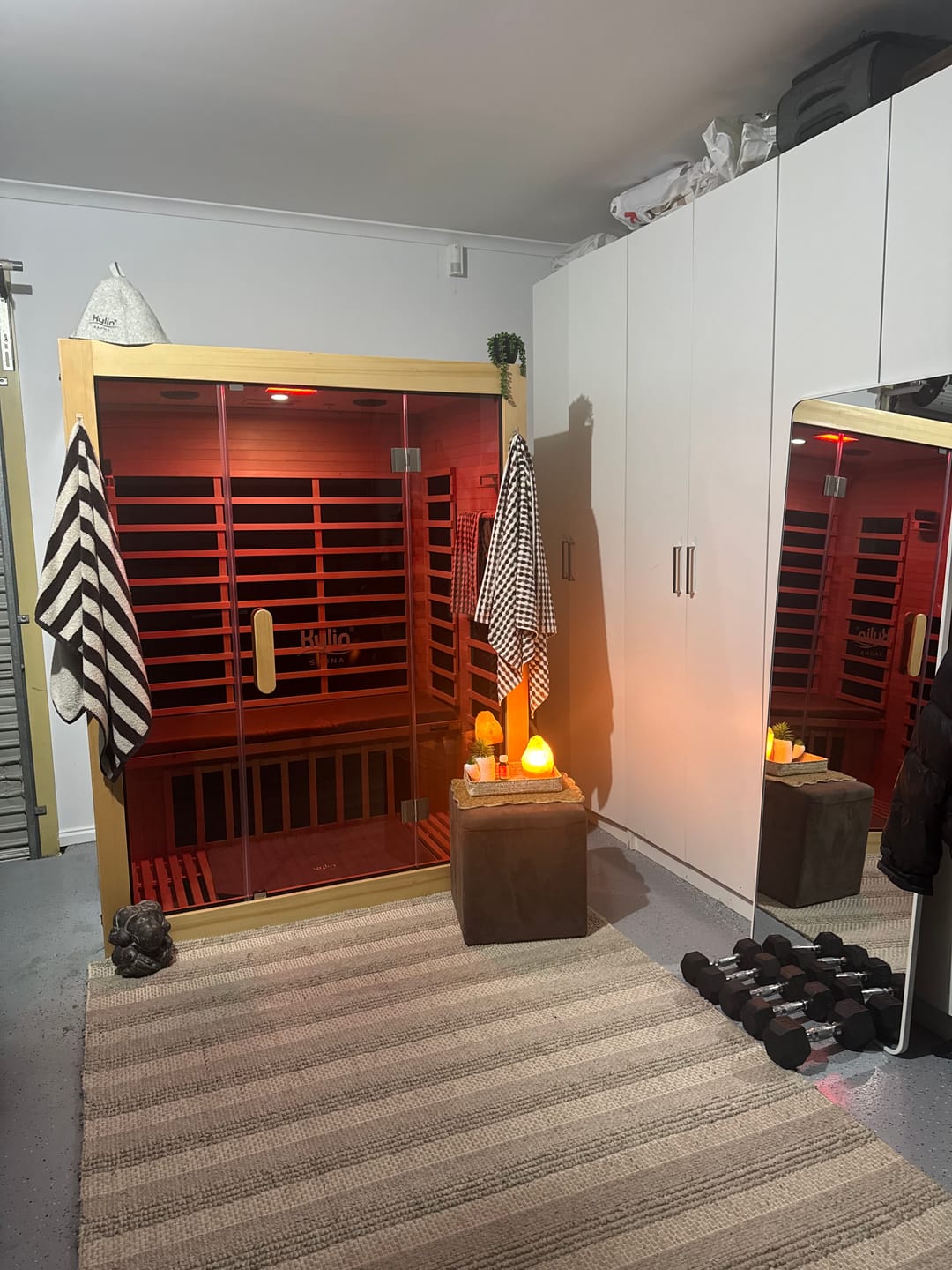 Customer photo review of Kylin Low EMF Carbon Infrared Sauna Room 3 Person H6303 (Floor Heater included)