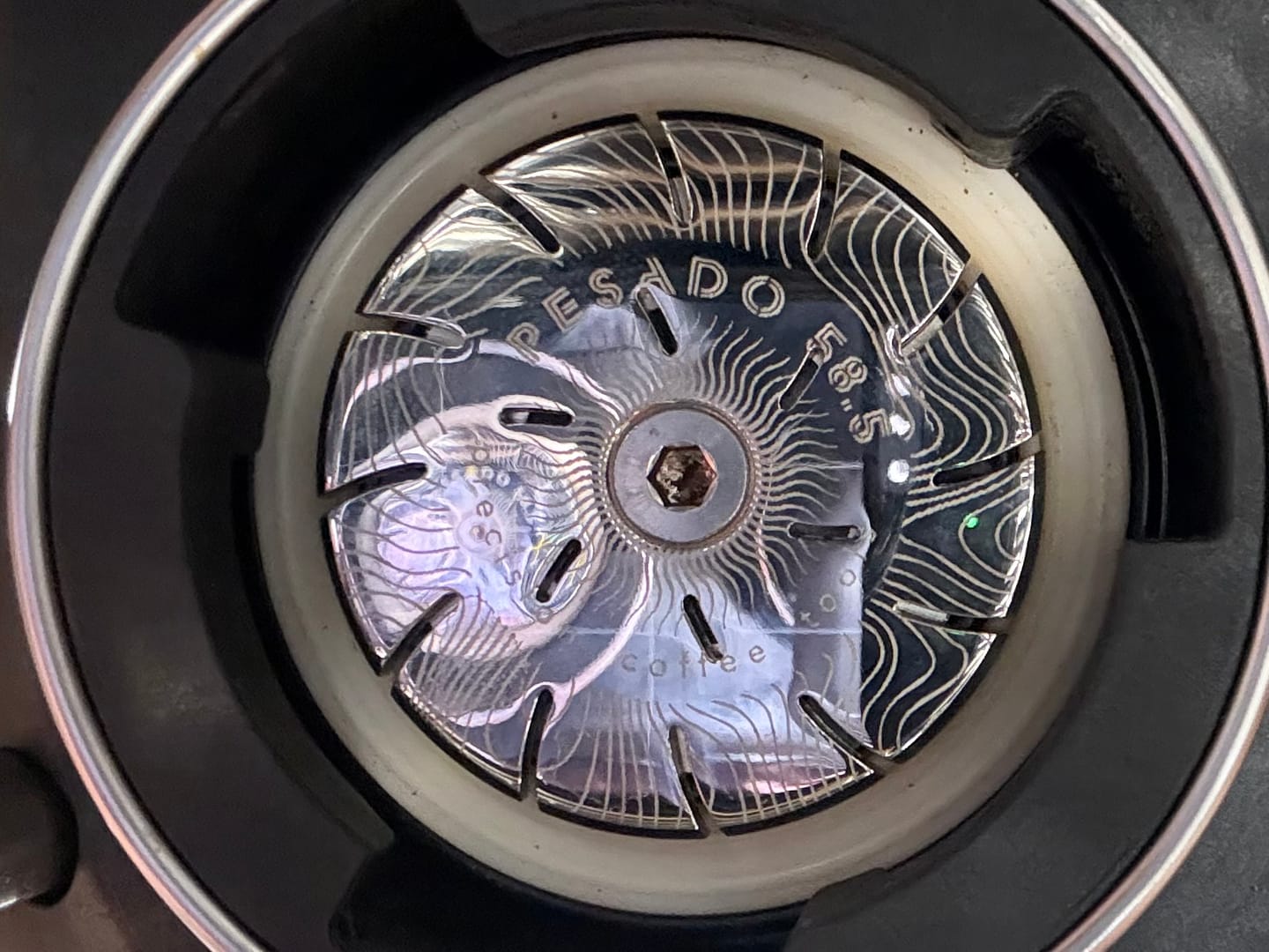 Customer photo review of High Diffusion Espresso Shower Screen - Breville