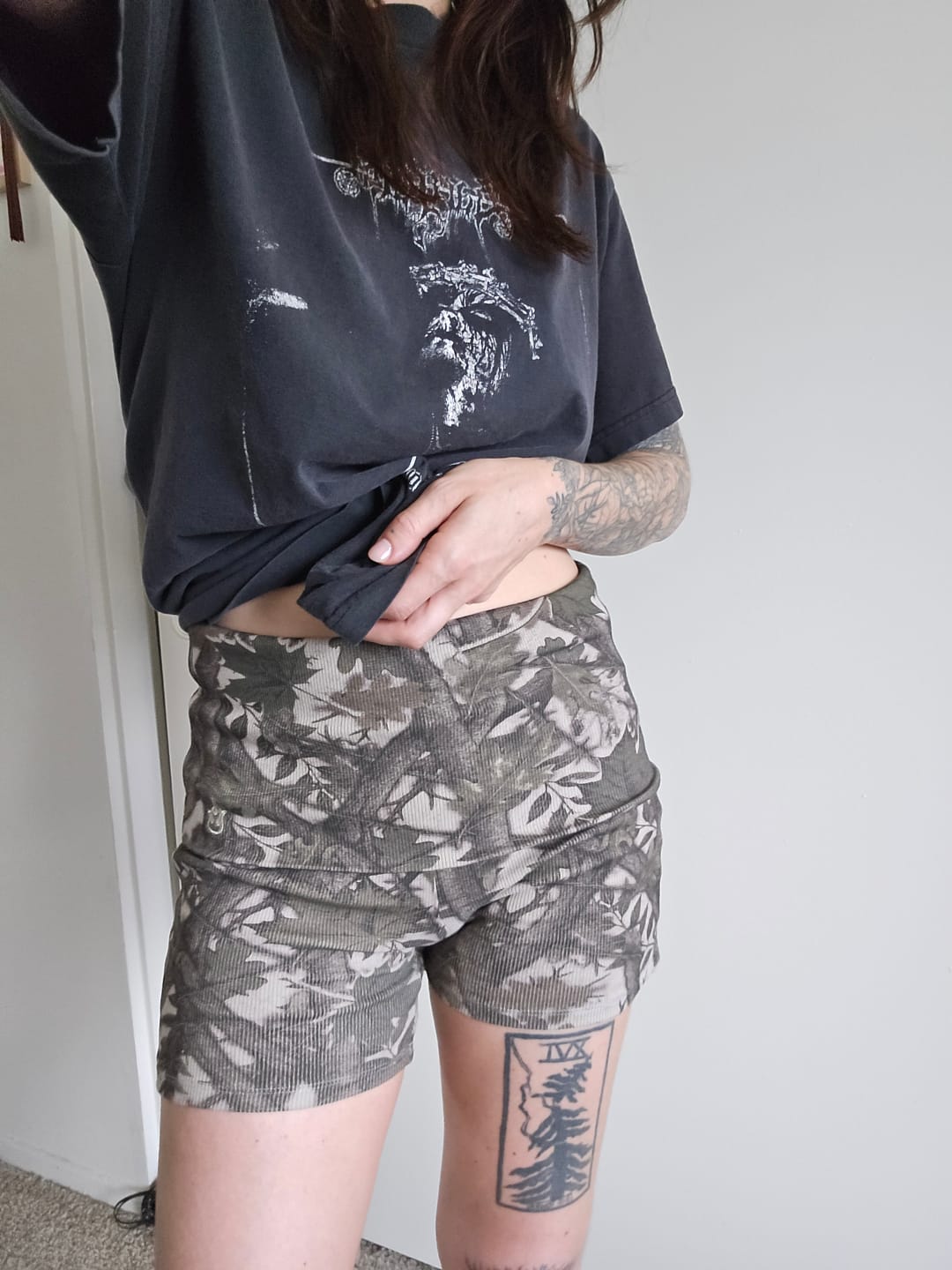 Customer photo review of Pretty Reckless Foldover Short - Camo