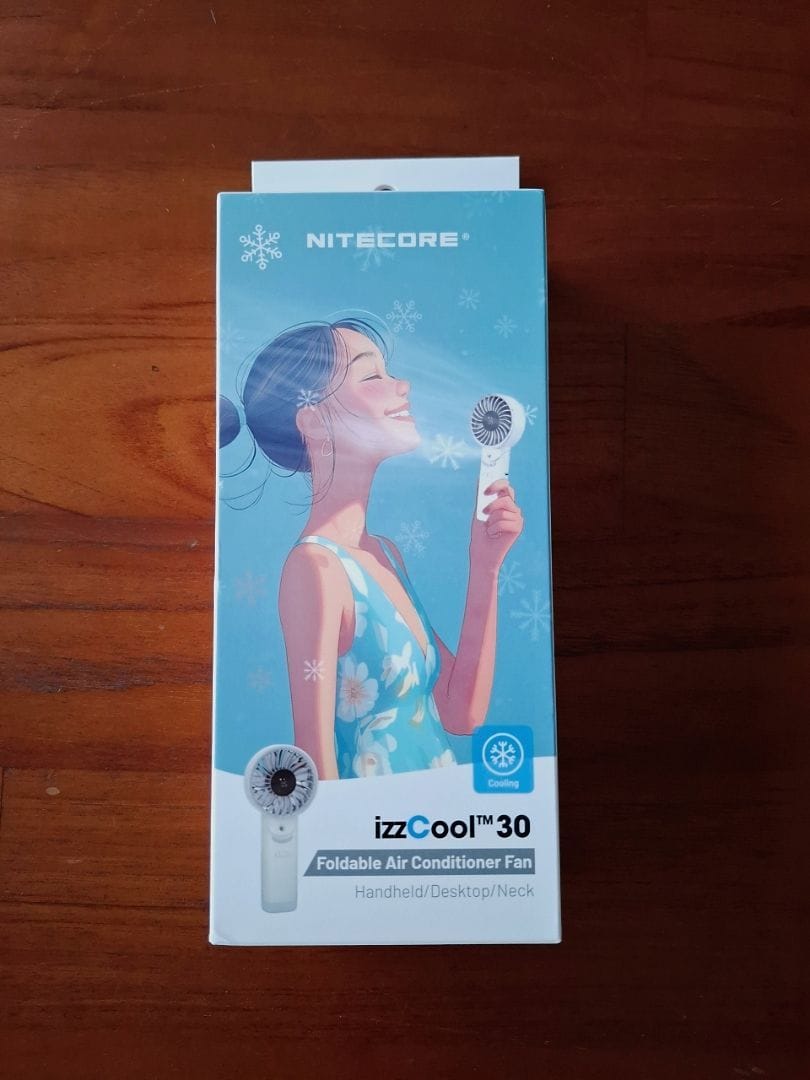 Customer photo review of izzCool 30 (Blue) - Foldable Air Conditioner Fan (3,500mAh)