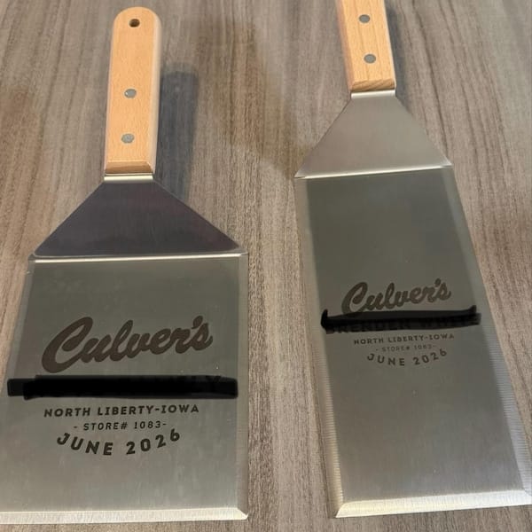 Customer photo review of Custom Engraved Multiple Kitchen Utensil - Grill BBQ Spatula | Turner | Scraper