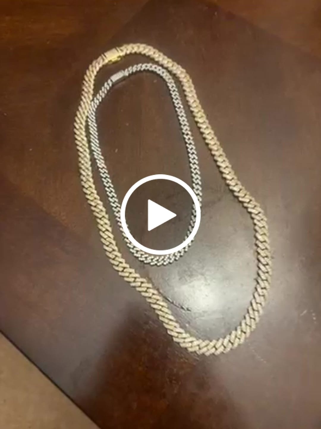 Customer video review of 8-12mm Iced Prong Cuban Chain