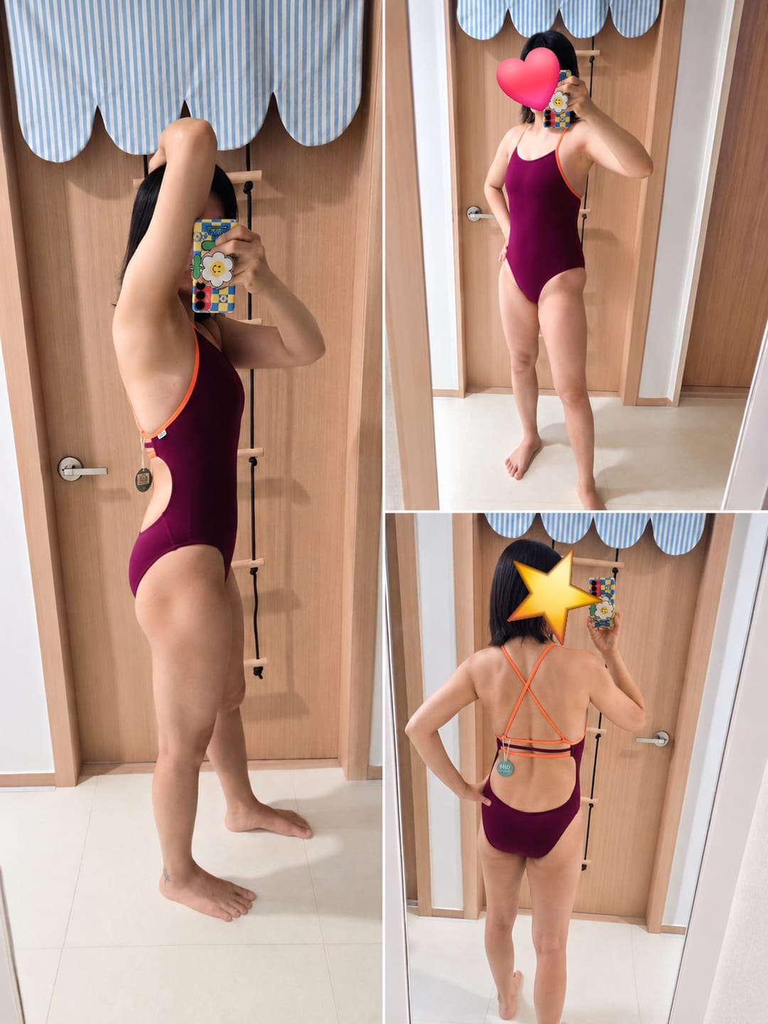 Customer photo review of AIRLIE ONE PIECE - Sangria|Flare
